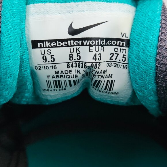 Nike Air Relentless 6 Shoes Mens Size 9.5 Grey/Orange/Teal 843836-002 Sneakers - Picture 8 of 9